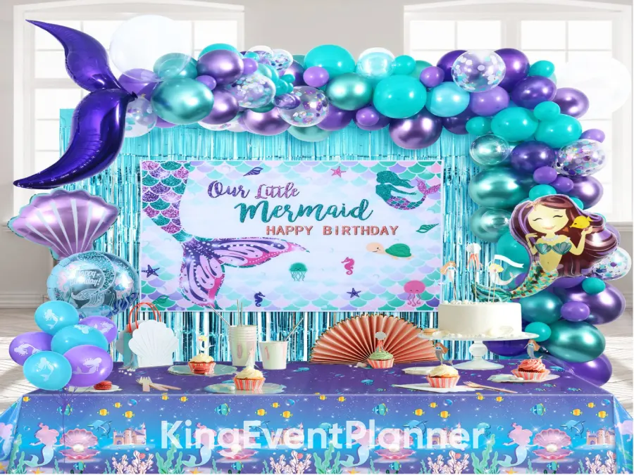 Mermaid theme birthday decoration